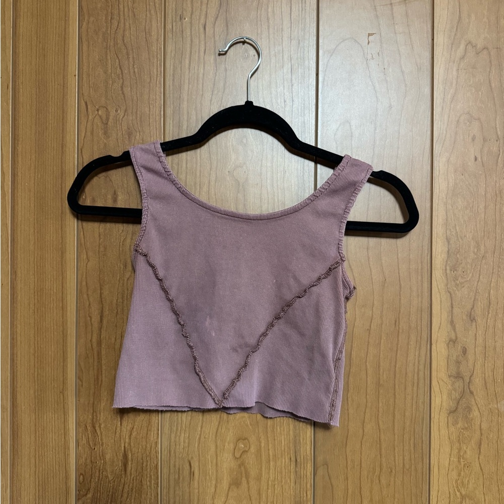 Stylish Mauve Crop Top